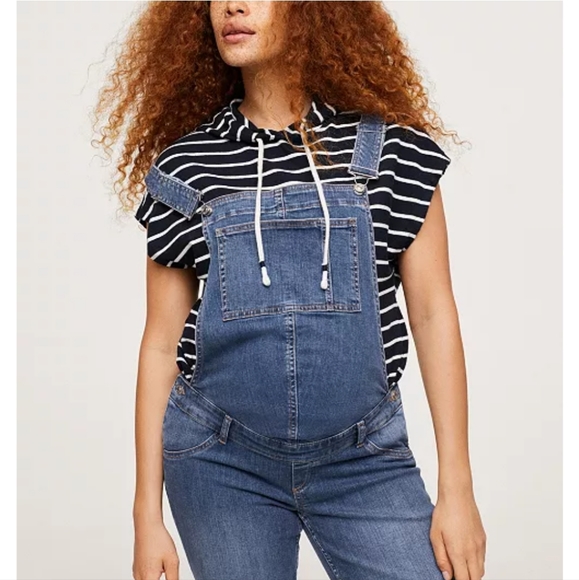 Mango maternity denim overalls- Small - Picture 1 of 4